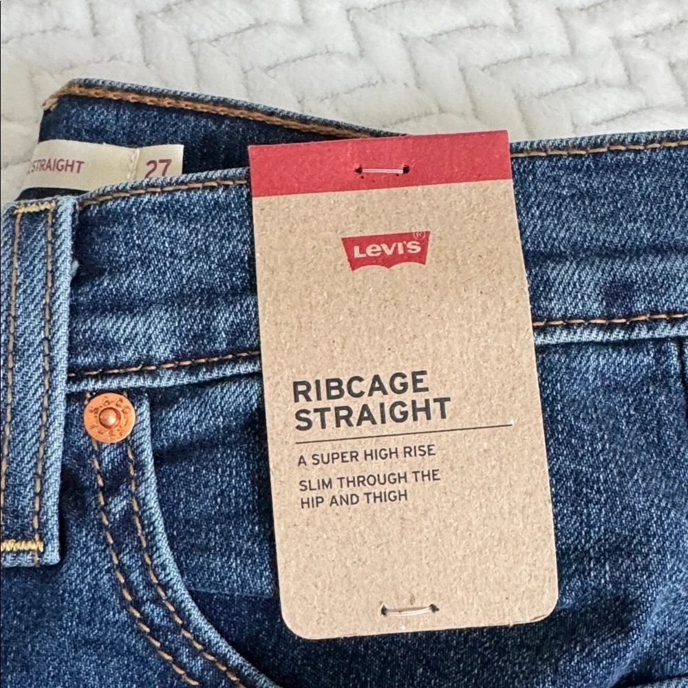 Levi's Ribcage Straight- Button Fly -Full Length - Picture 12 of 14